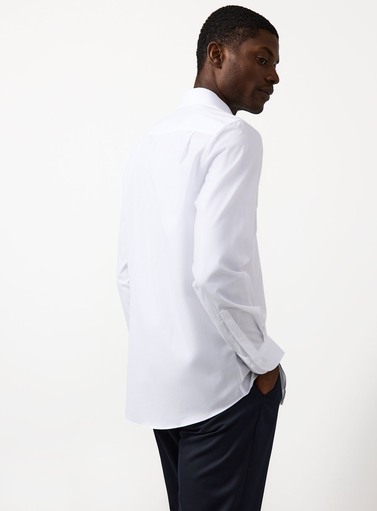 White Long Sleeve Regular Shirts 2 Pack 19.5 - Image 5 thumbnail