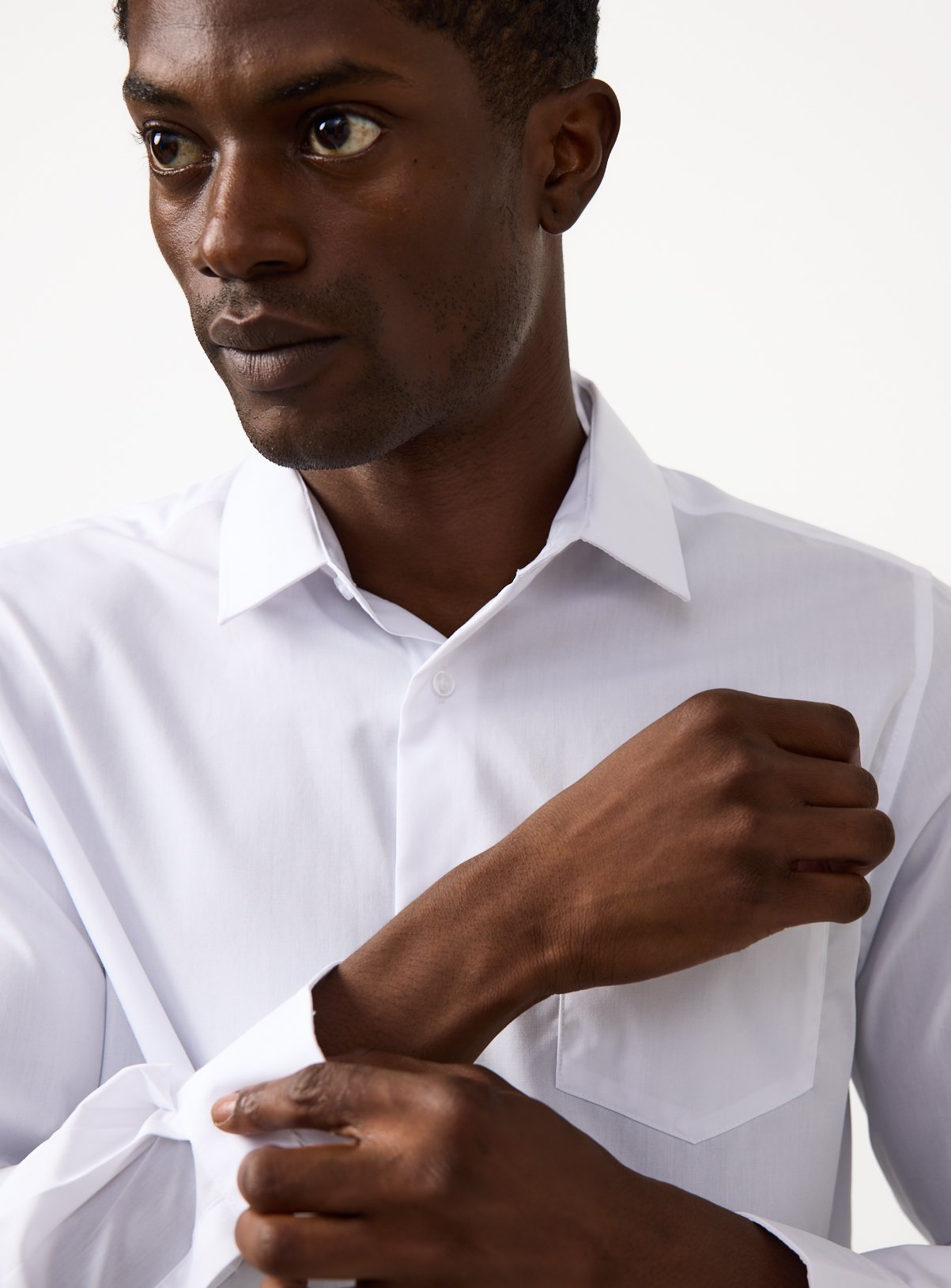 White Long Sleeve Regular Shirts 2 Pack 17.5 - Image 4 thumbnail