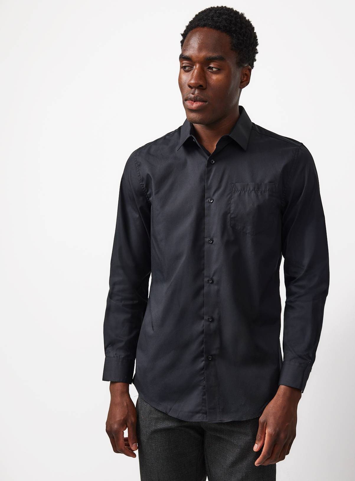 Black Regular Fit Long Sleeve Shirts 2 Pack 14 - Image 2