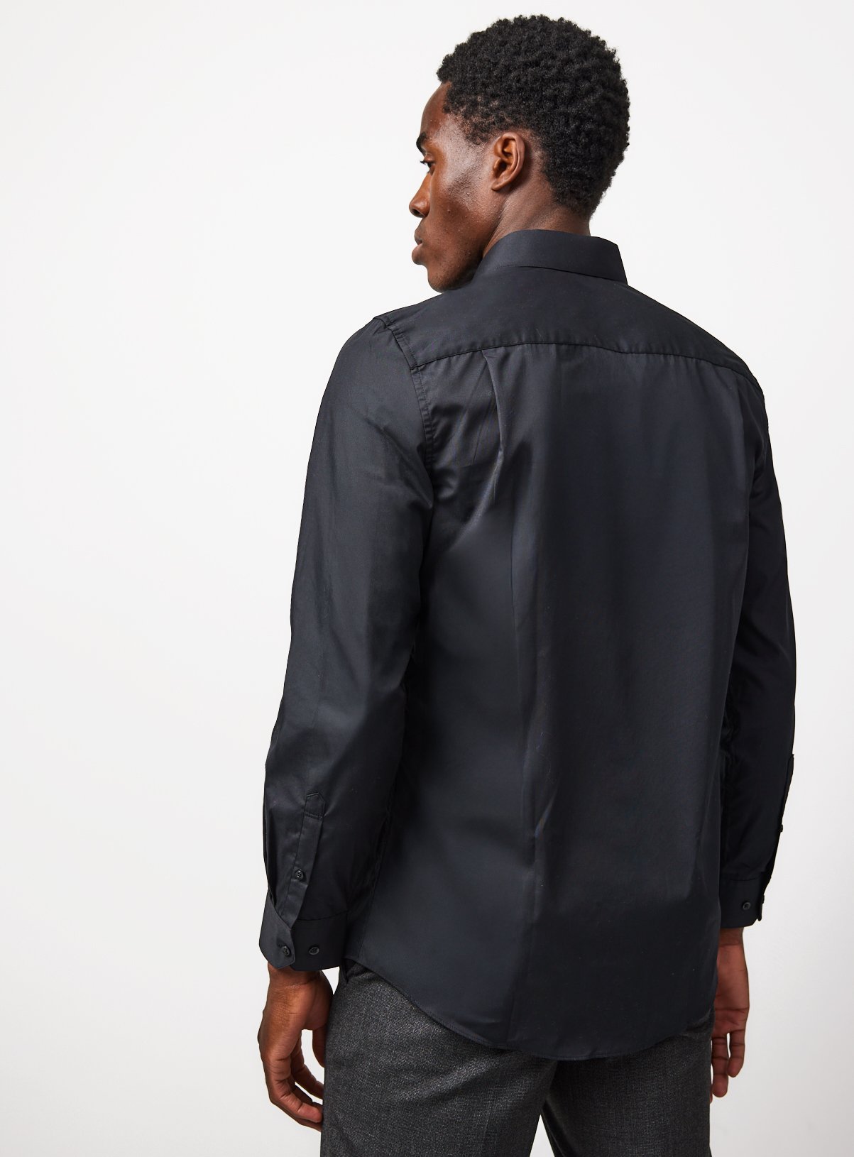 Black Regular Fit Long Sleeve Shirts 2 Pack 14 - Image 4 thumbnail