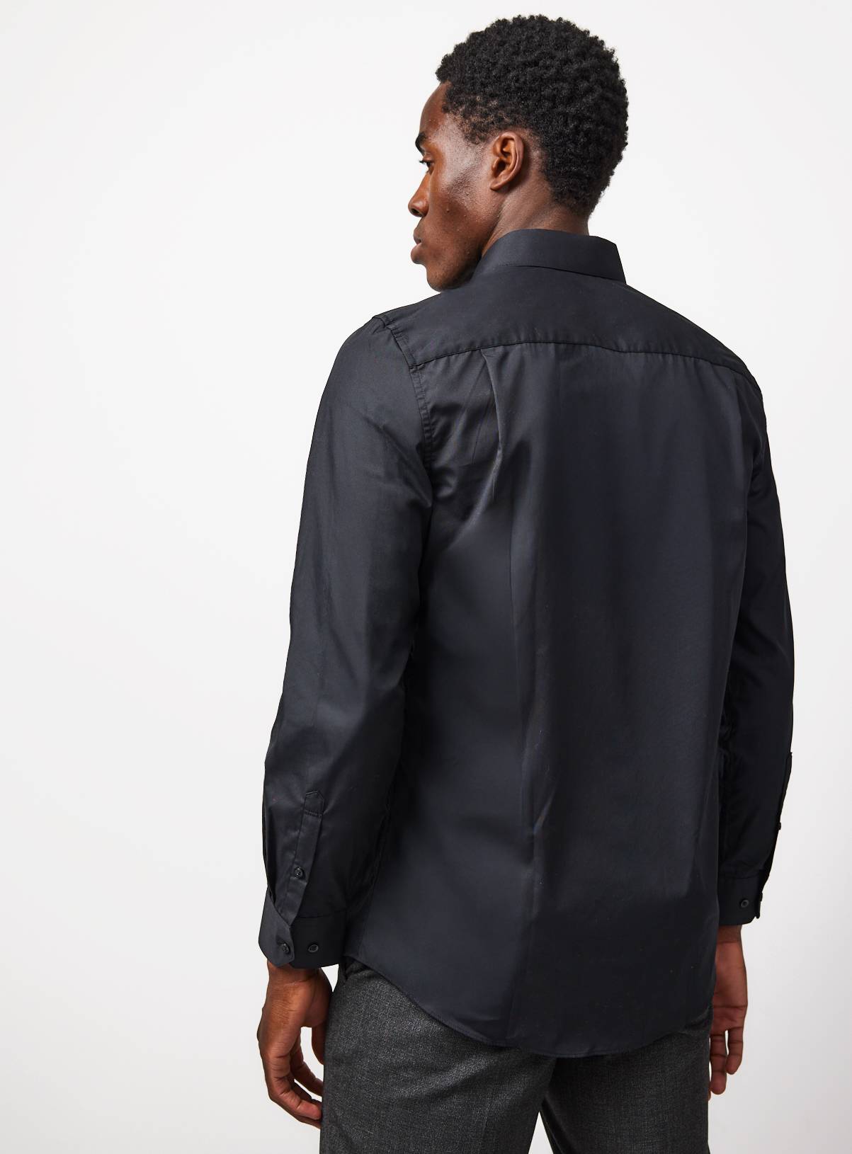 Black Regular Fit Long Sleeve Shirts 2 Pack 14 - Image 4