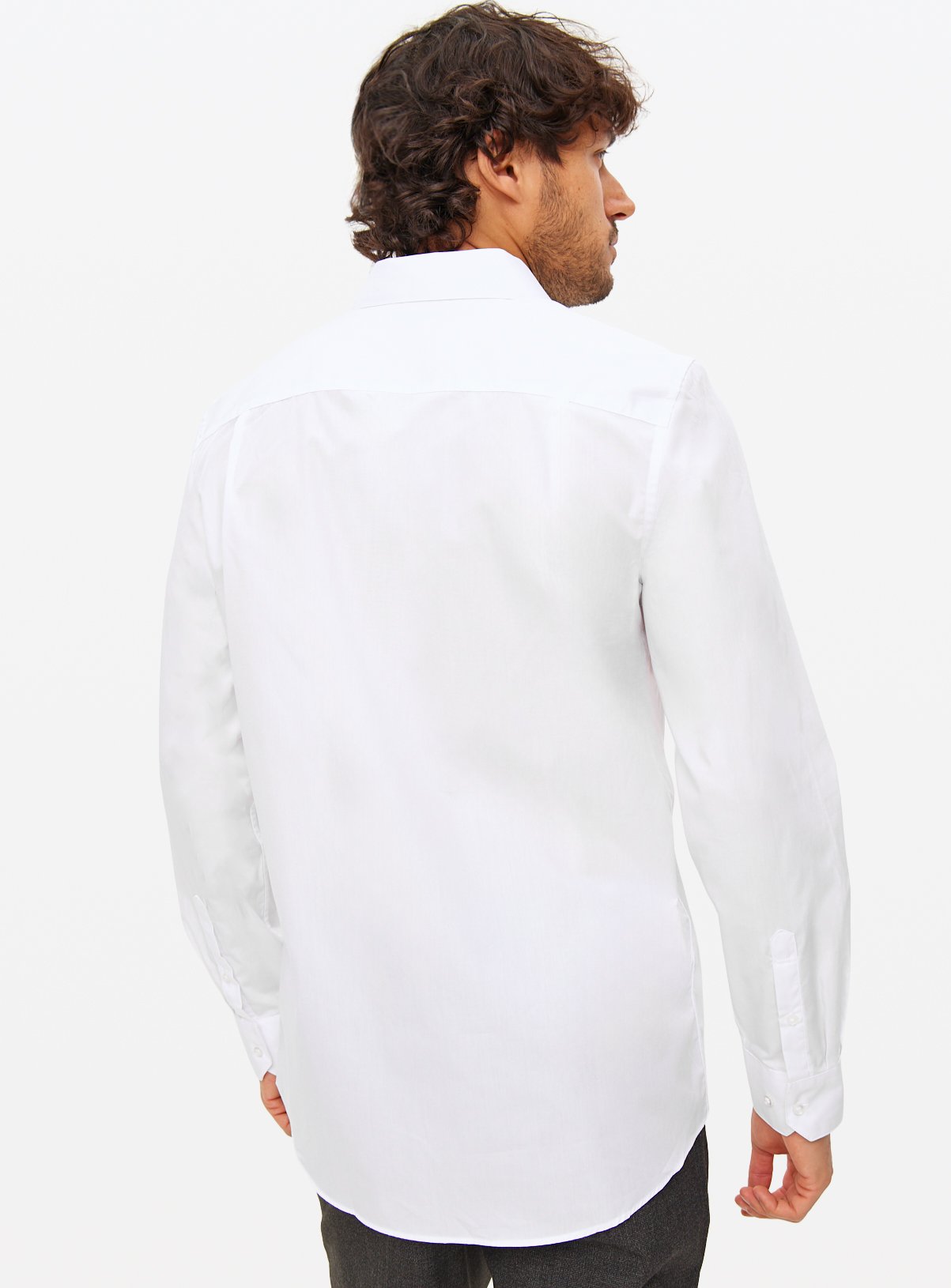 White Regular Fit Long Sleeve Shirts 5 Pack  16.5 - Image 5 thumbnail