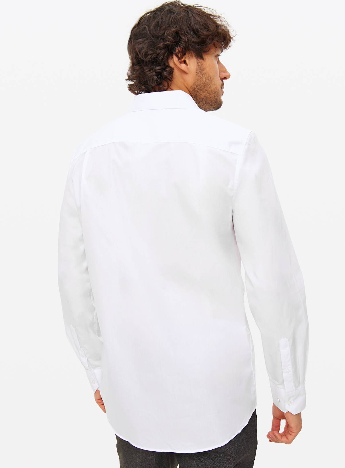 White Regular Fit Long Sleeve Shirts 5 Pack  16.5 - Image 5
