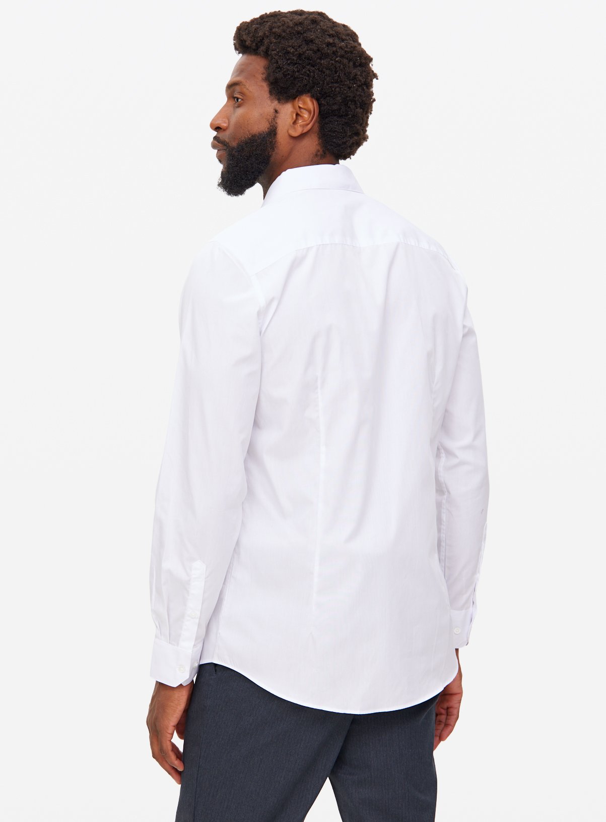 White Slim Fit Long Sleeve Shirts 5 Pack 15.5 - Image 6 thumbnail