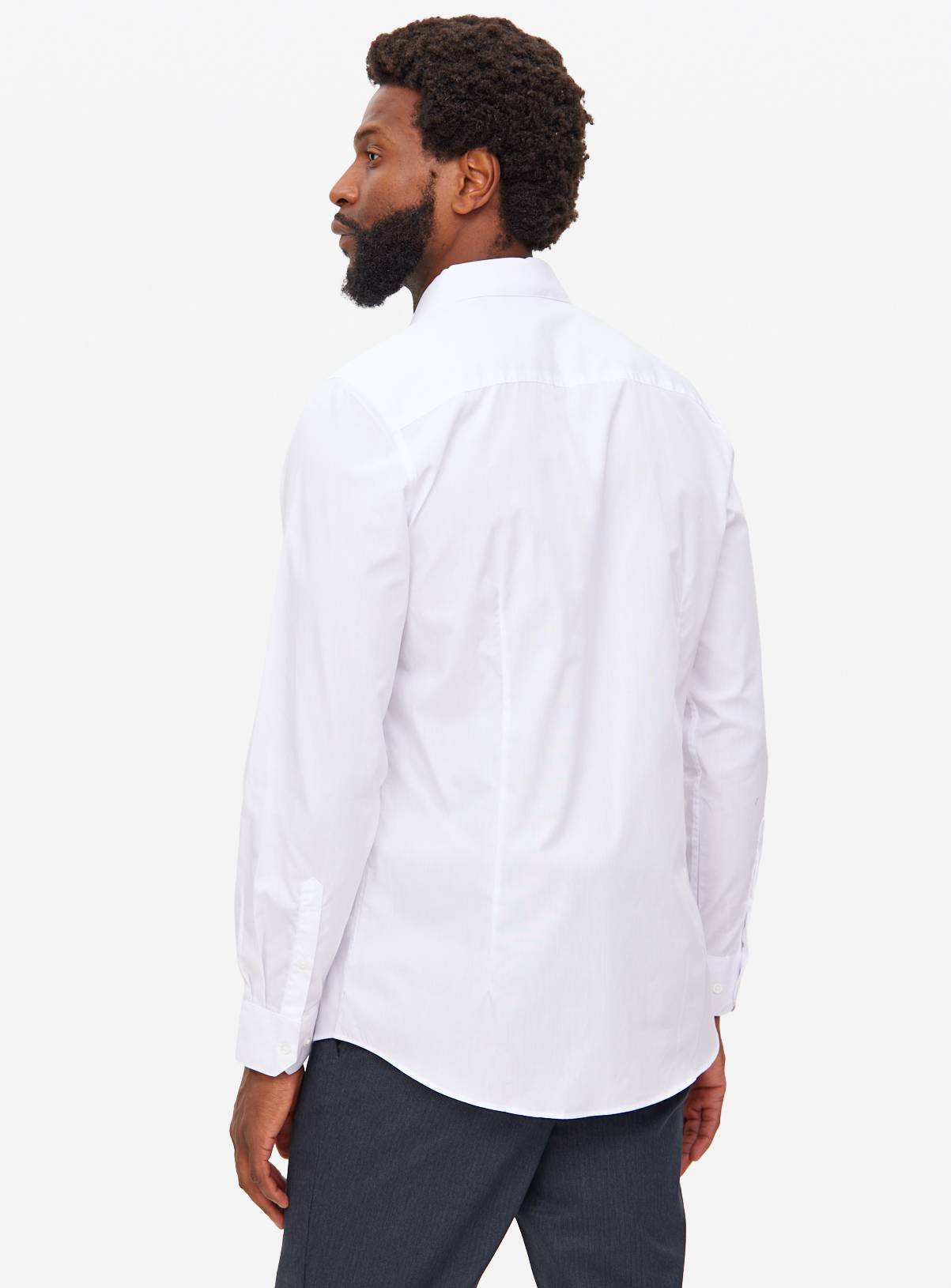 White Slim Fit Long Sleeve Shirts 5 Pack 15.5 - Image 6