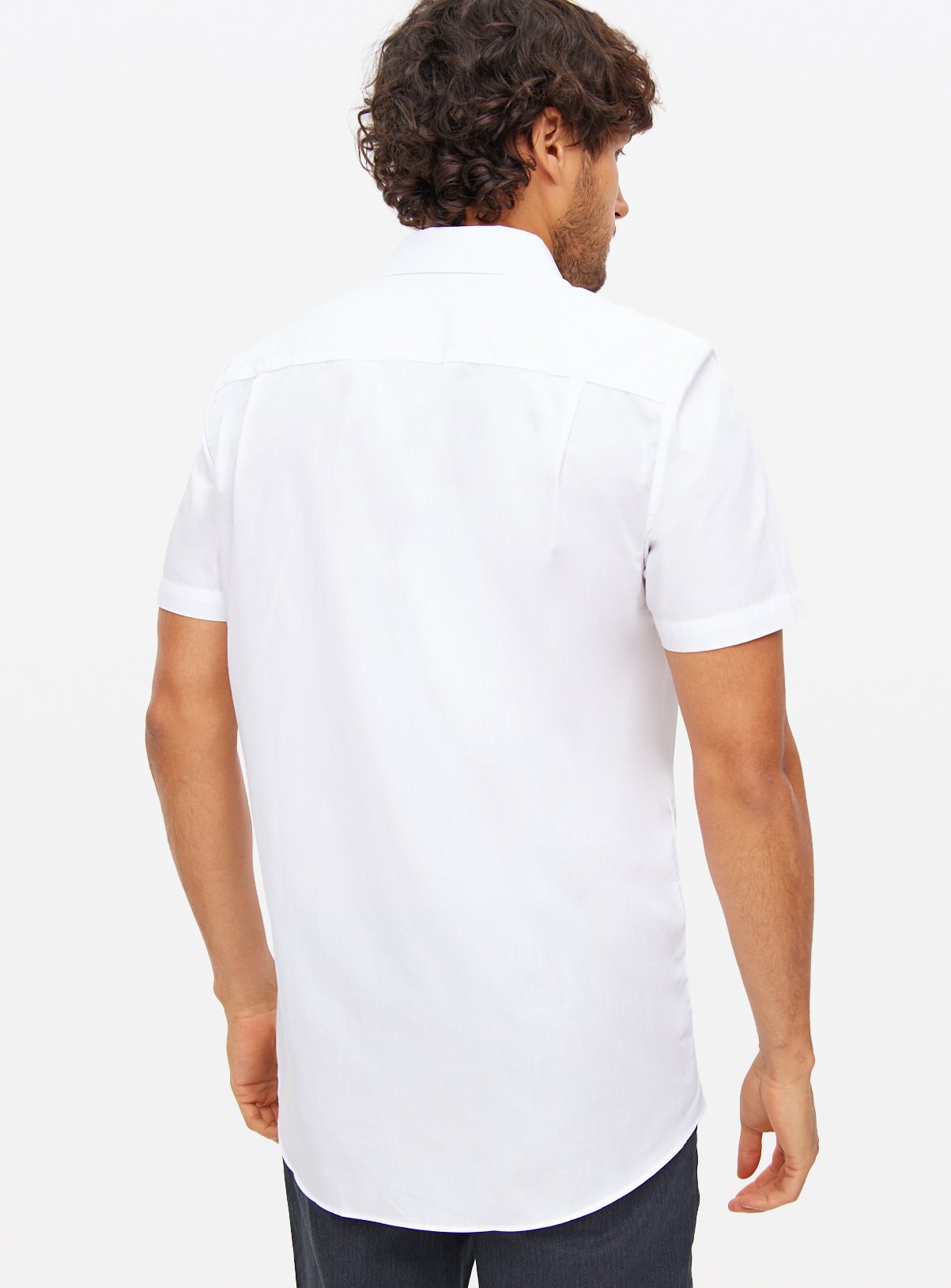 White Regular Fit Short Sleeve Shirts 5 Pack  14 - Image 5 thumbnail