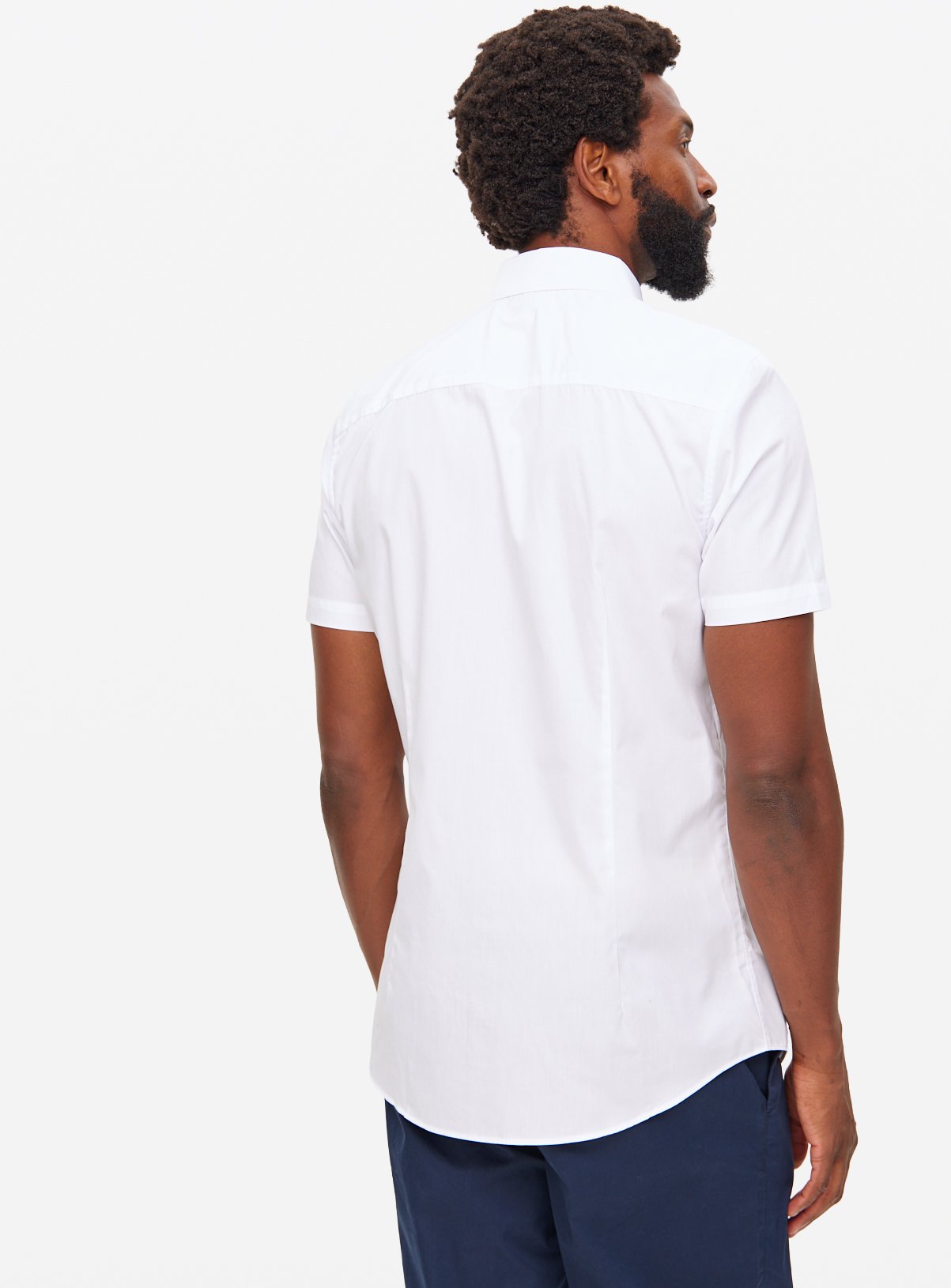 White Slim Fit Short Sleeve Shirts 5 Pack  15 - Image 5 thumbnail