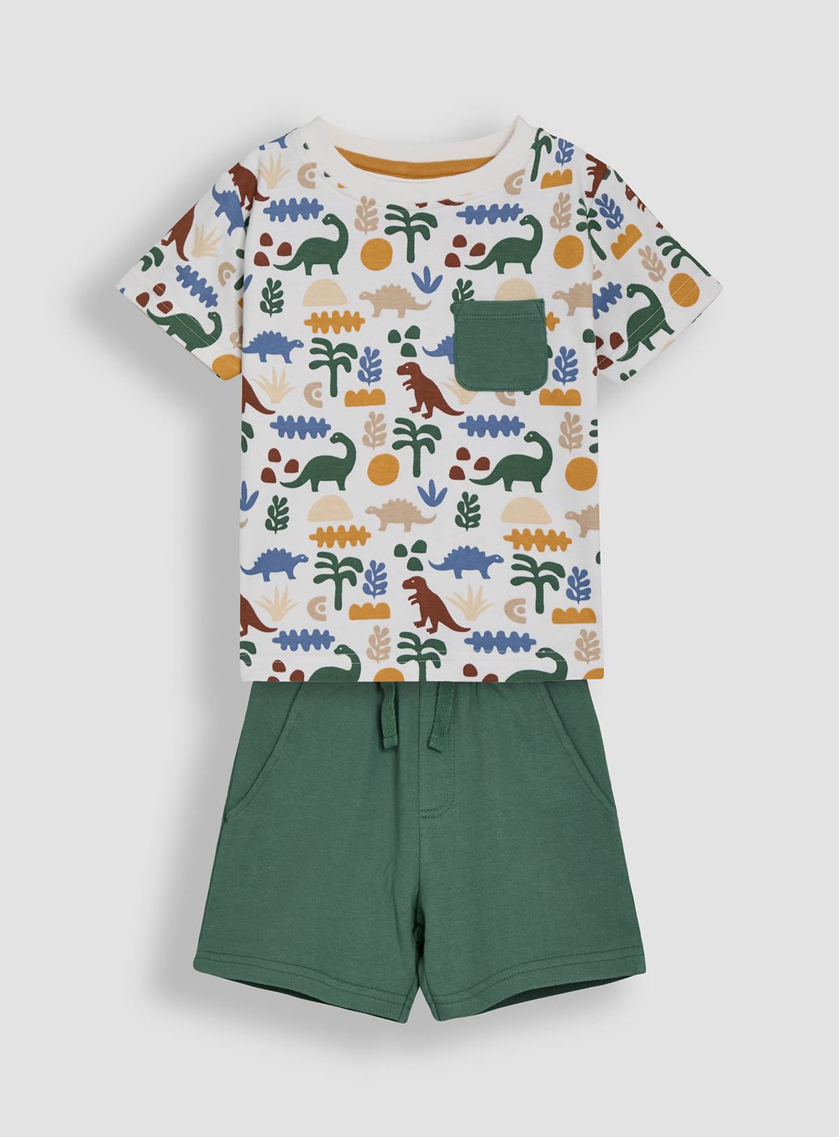 JOJO MAMAN BÉBÉ 2-Piece Dino Print T-Shirt & Short Set 3-6 months - Image 4