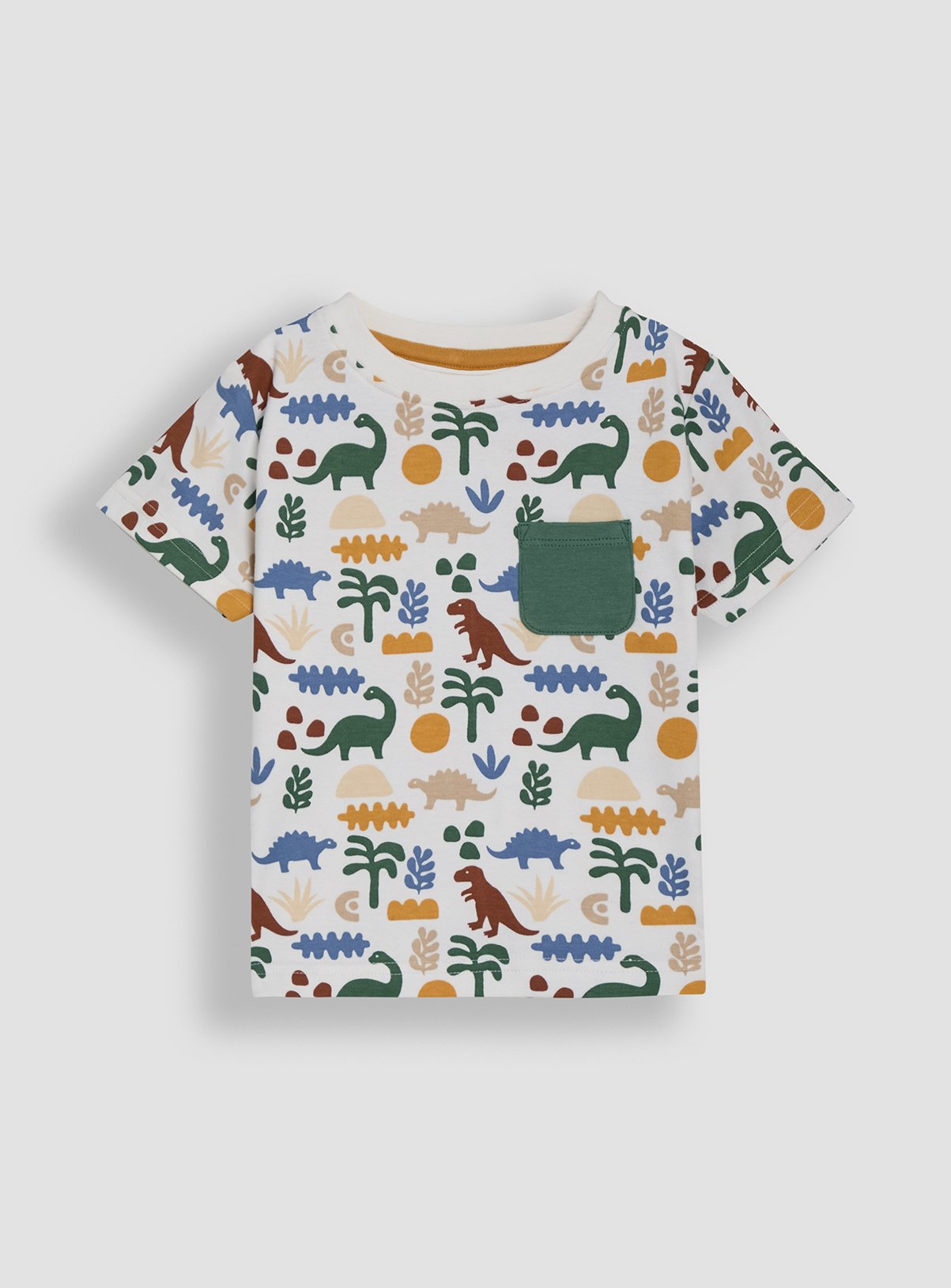 JOJO MAMAN BÉBÉ 2-Piece Dino Print T-Shirt & Short Set 3-6 months - Image 5 thumbnail