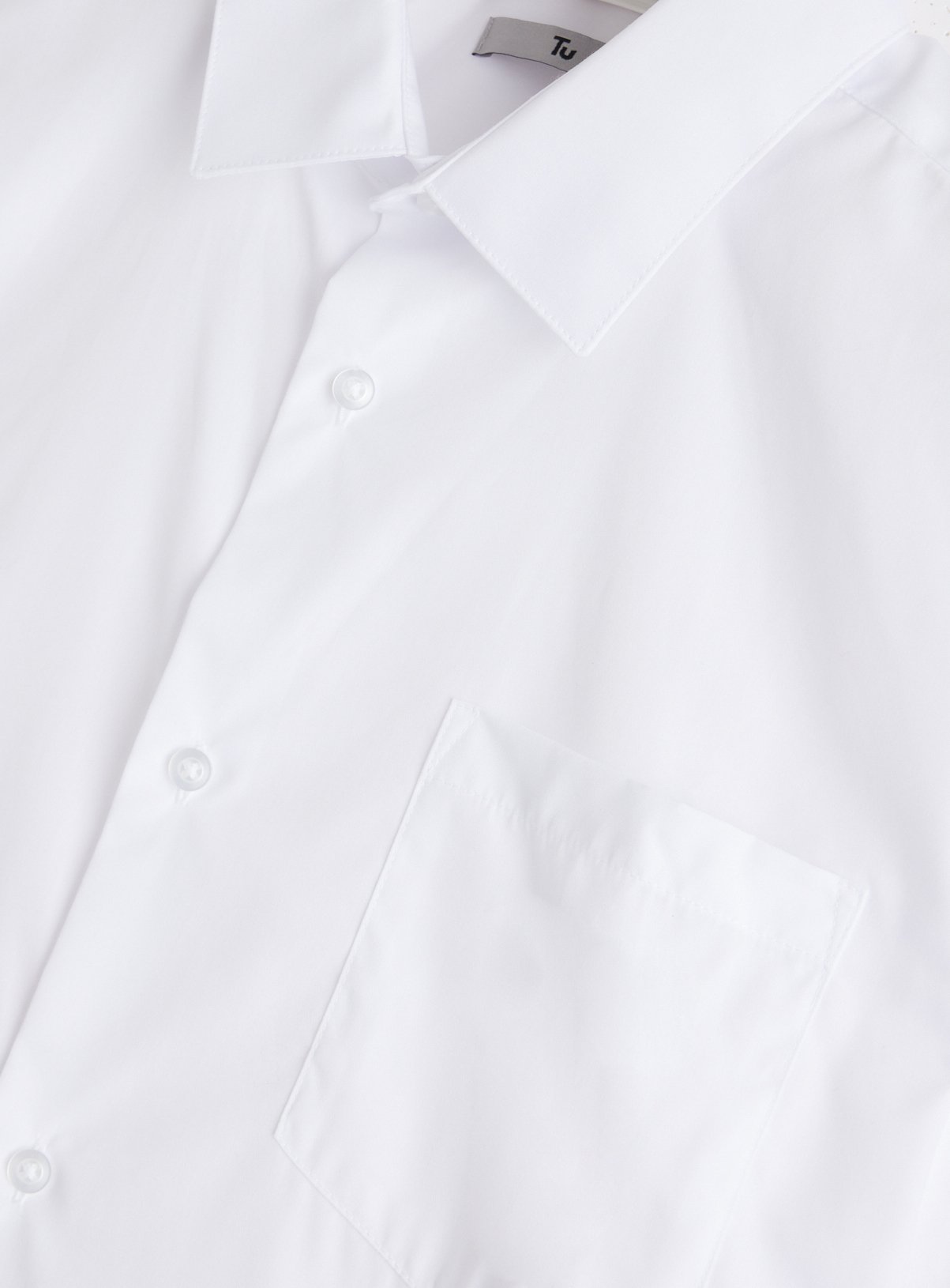 White Short Sleeve Slim Fit Shirts 2 Pack 14.5 - Image 4 thumbnail