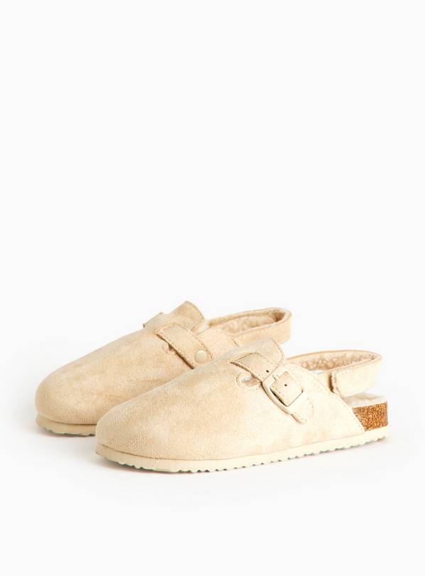 Stone Faux Fur Lined Footbed Slippers 1-2