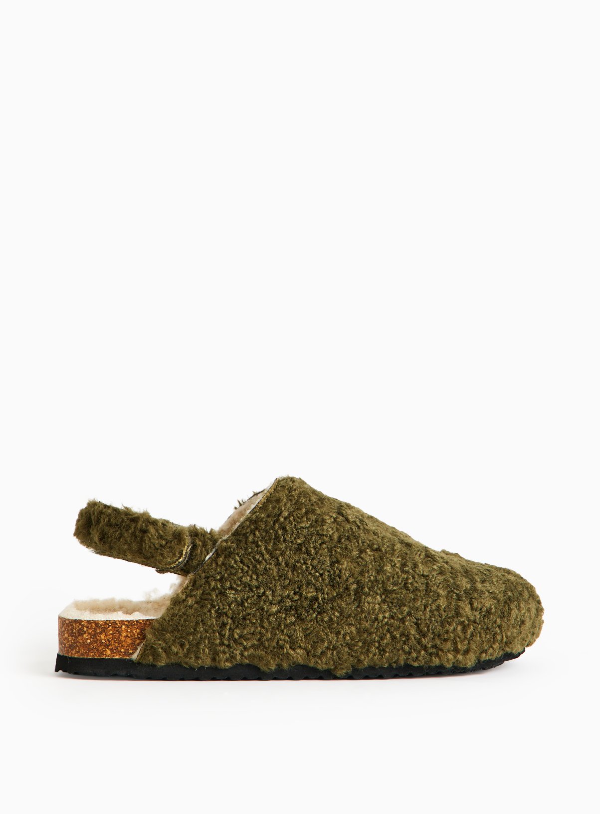 Khaki Borg Ankle Strap Footbed Mules 10-11 Infant - Image 2 thumbnail
