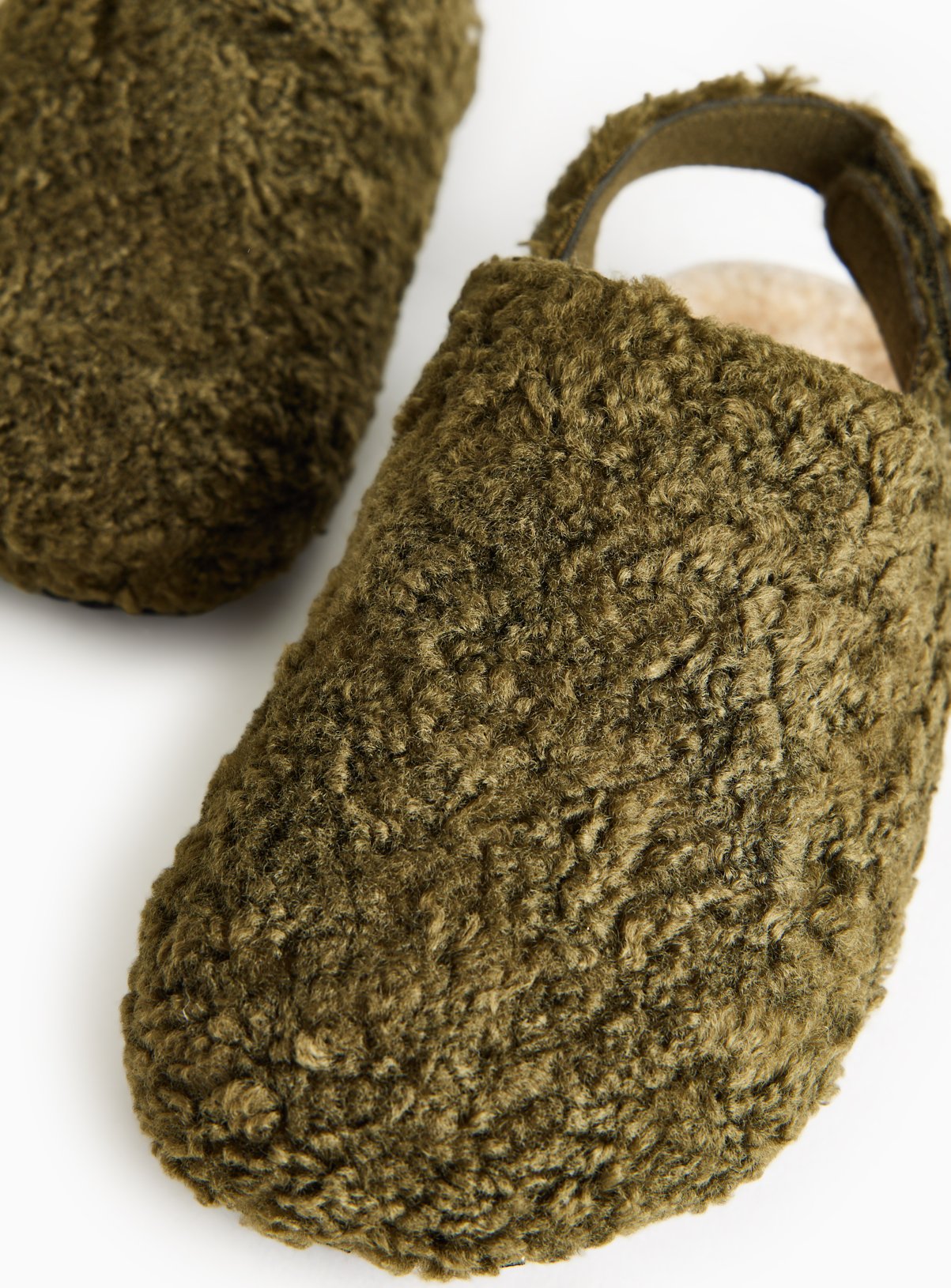 Khaki Borg Ankle Strap Footbed Mules 10-11 Infant - Image 4 thumbnail