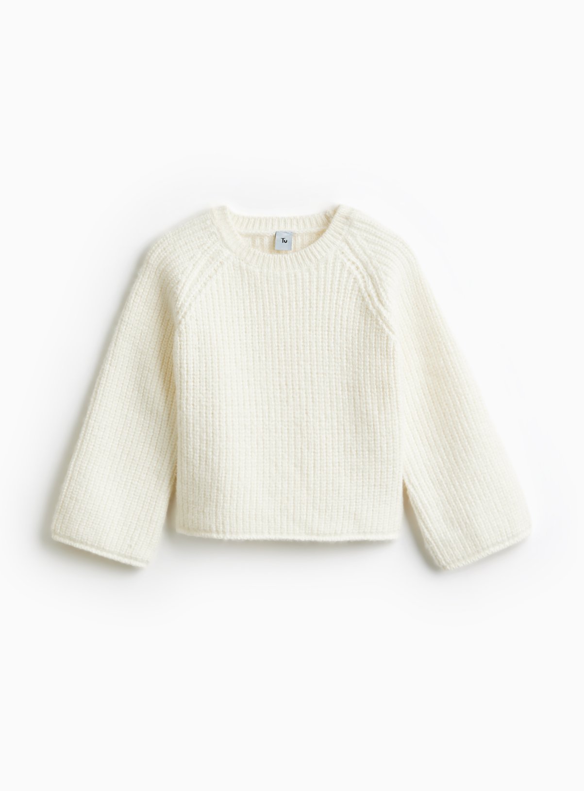 Cream Cream Knitted Crew Jumper - Tu by Sainsbury's