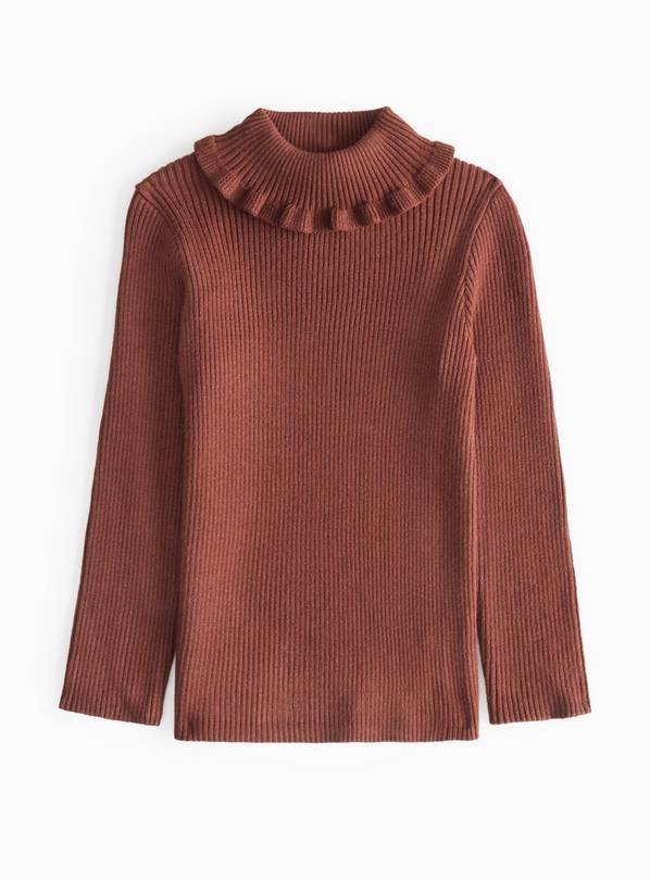 Brown Roll Neck Knitted Jumper 3-4 years