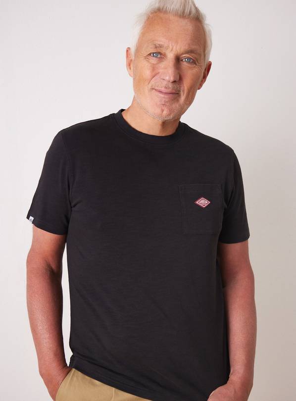 UNION WORKS Black Logo Pocket T-Shirt L