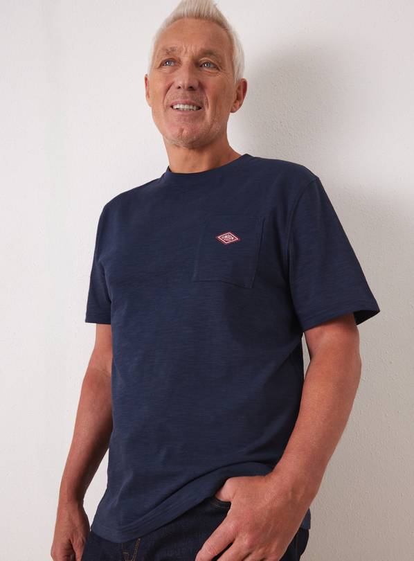 UNION WORKS Navy Logo Pocket T-Shirt XXXL