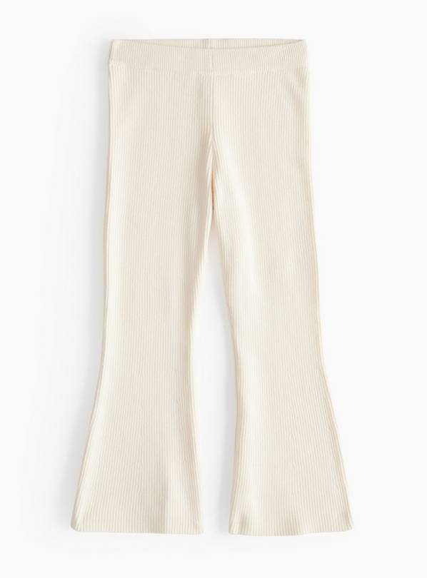 Cream Knitted Flared Leggings 4-5 years