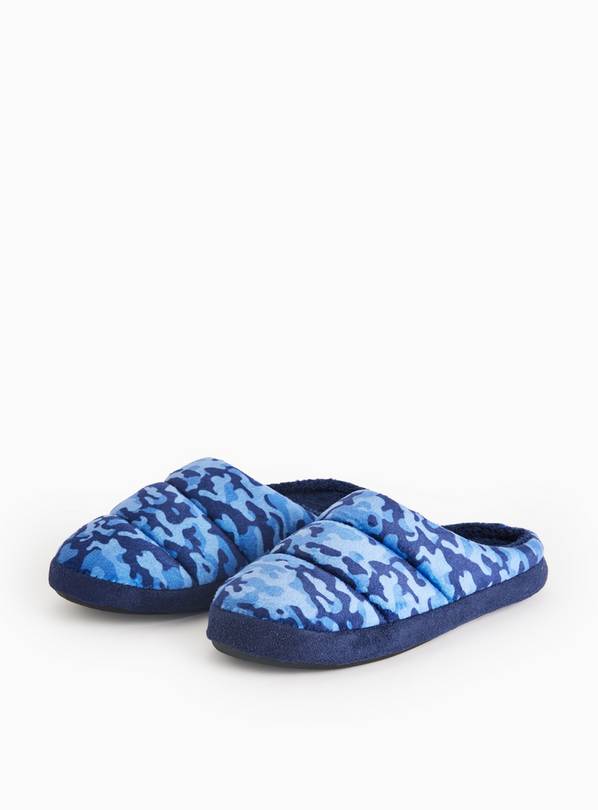 Blue Camo Mule Slippers  6-7 Infant