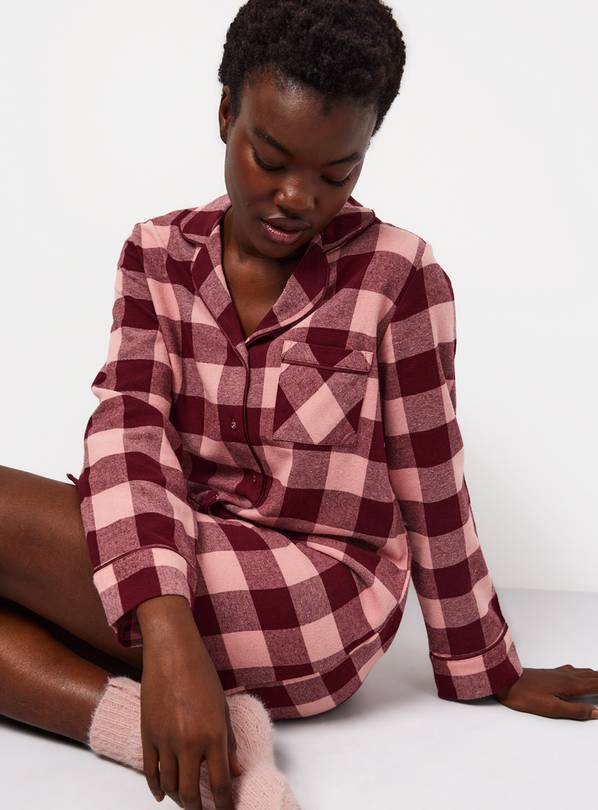 Burgundy Buffalo Check Night Shirt 18