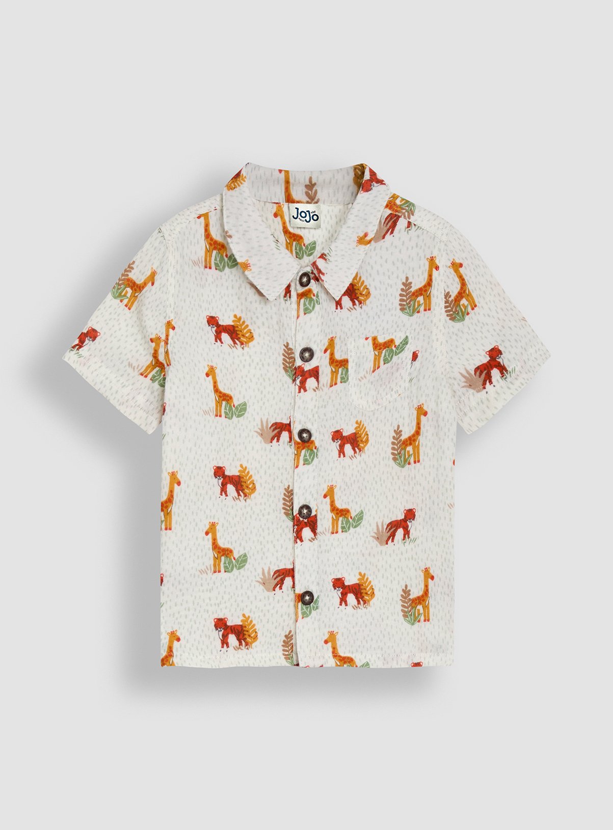 Cream Cream JOJO MAMAN BÉBÉ Safari Cheesecloth Shirt (3-4 Years) - JoJo Maman Bebe by Sainsbury's
