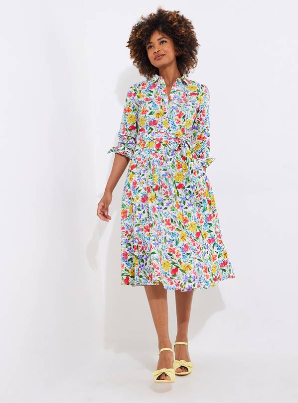 JOE BROWNS Vibrant Floral Button Shirt Dress 12