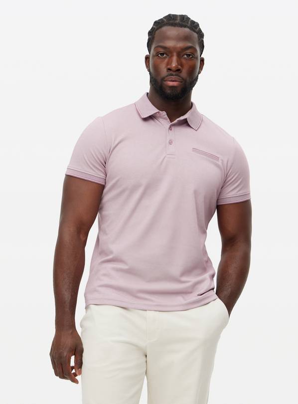 Purple Two Tone Polo Shirt M