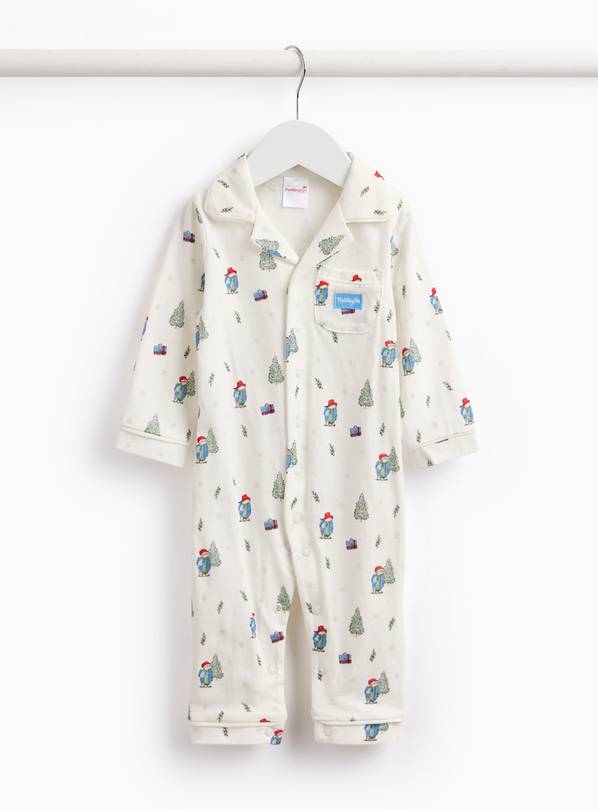 Paddington Christmas Printed Cotton Romper  6-9 months