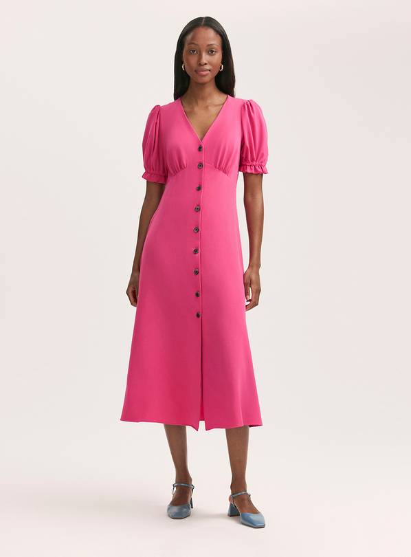 FINERY Alia Dress Fuchsia Pink 16