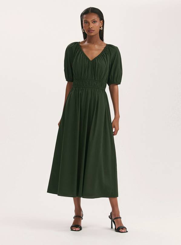 FINERY Piper Dress Dark Khaki 8