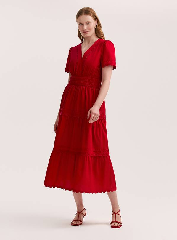 FINERY Wren Dress Red 16