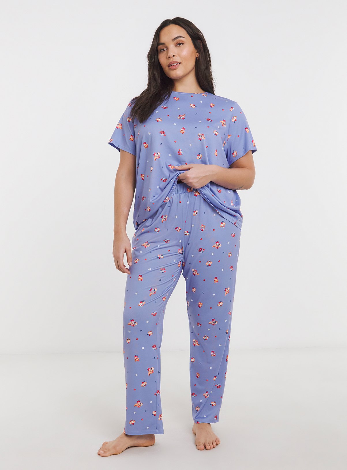 SIMPLY BE Croissont Print Pyjamas