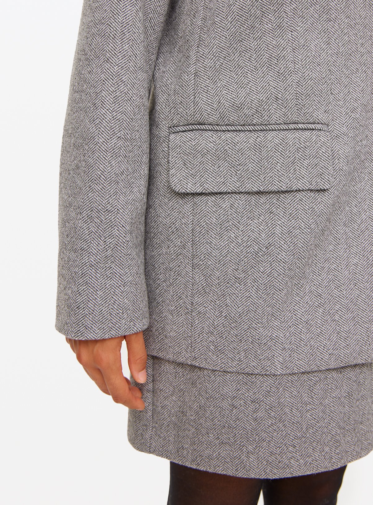 Single Breasted Herringbone Blazer 18 - Image 3 thumbnail