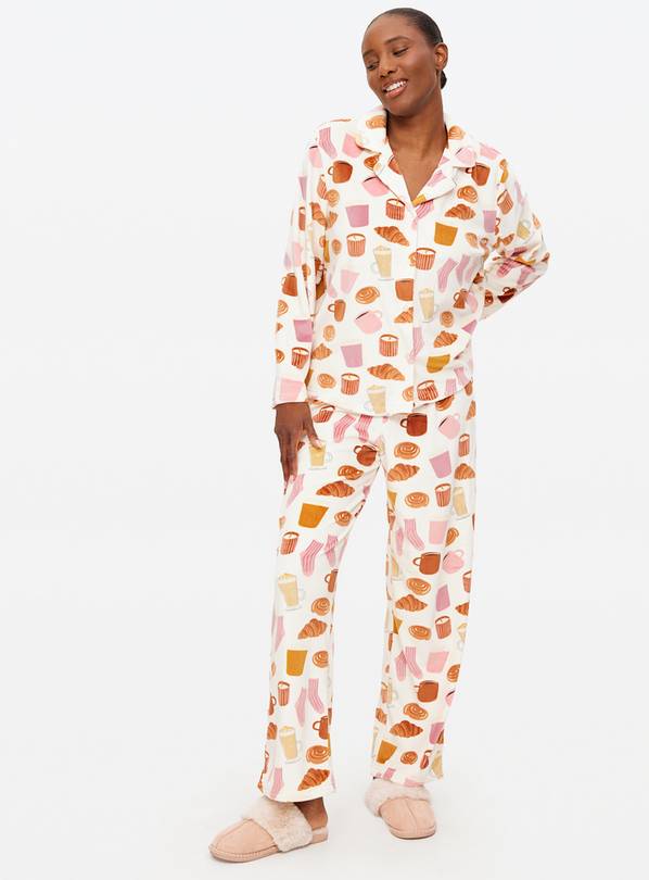 Buy Autumn Breakfast Printed Slinky Fleece Pyjamas L Pyjamas Tu