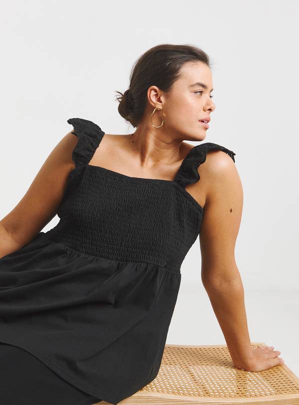 SIMPLY BE Broderie Ruched Bust Vest 20