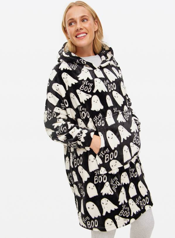 Mini Me Women's Halloween Ghost Printed Hooded Blanket XL