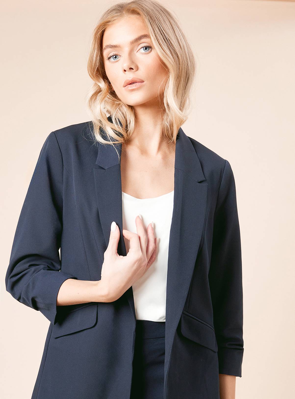 DOROTHY PERKINS Ruched Sleeve Co-ord Blazer 10 - Image 1