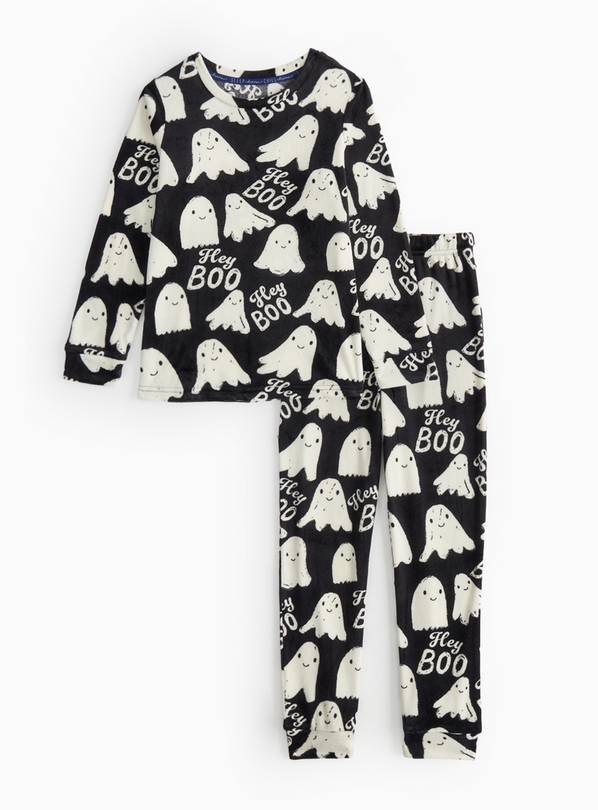 Mini Me Kids' Halloween Ghost Printed Slinky Fleece Pyjamas 5-6 years