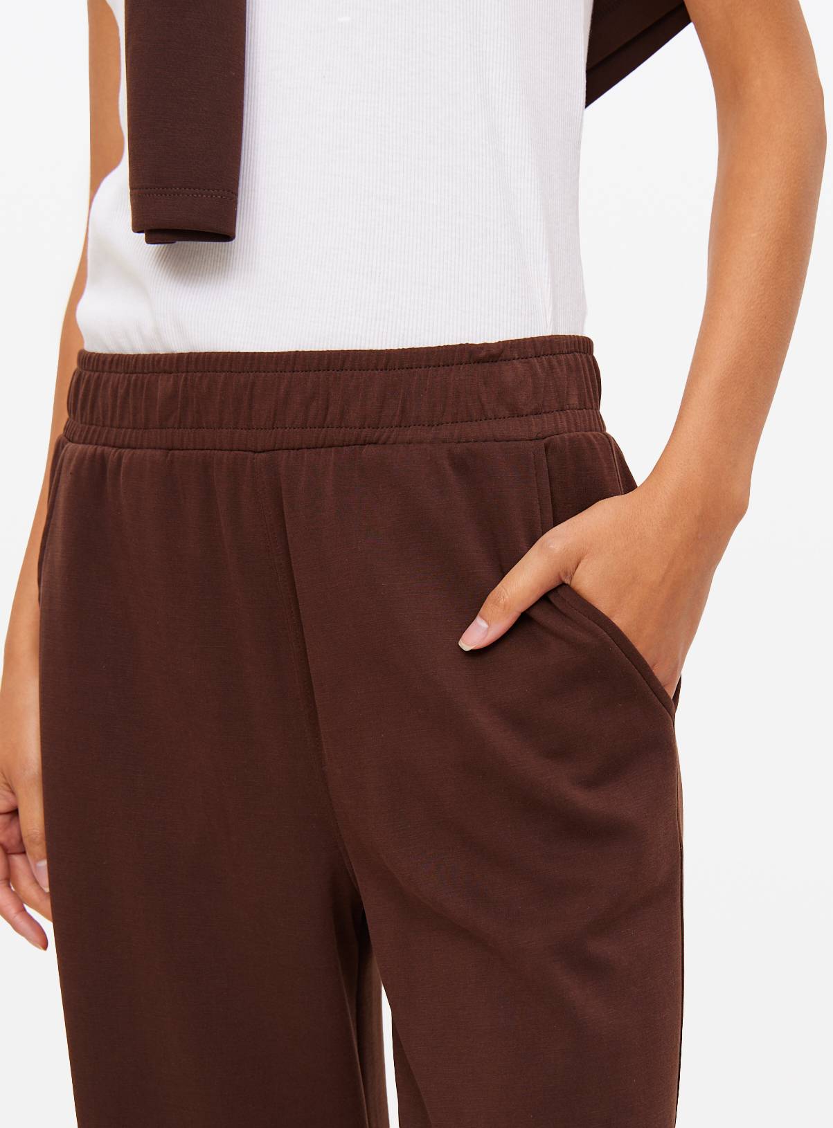 Chocolate Elevated Co-ord Wide Leg Joggers L - Image 2