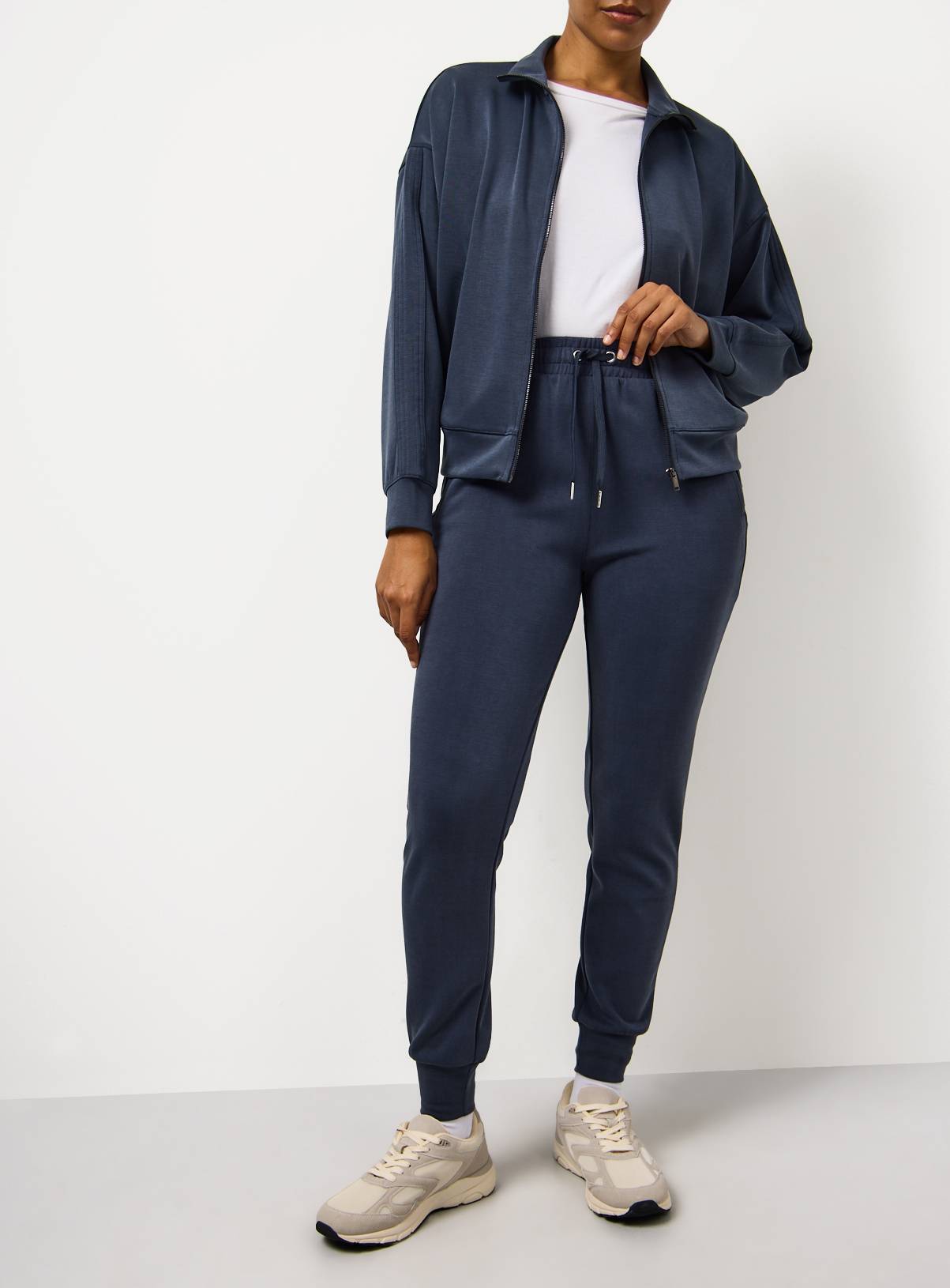 Blue Tapered Leg Co-ord Joggers L - Image 3