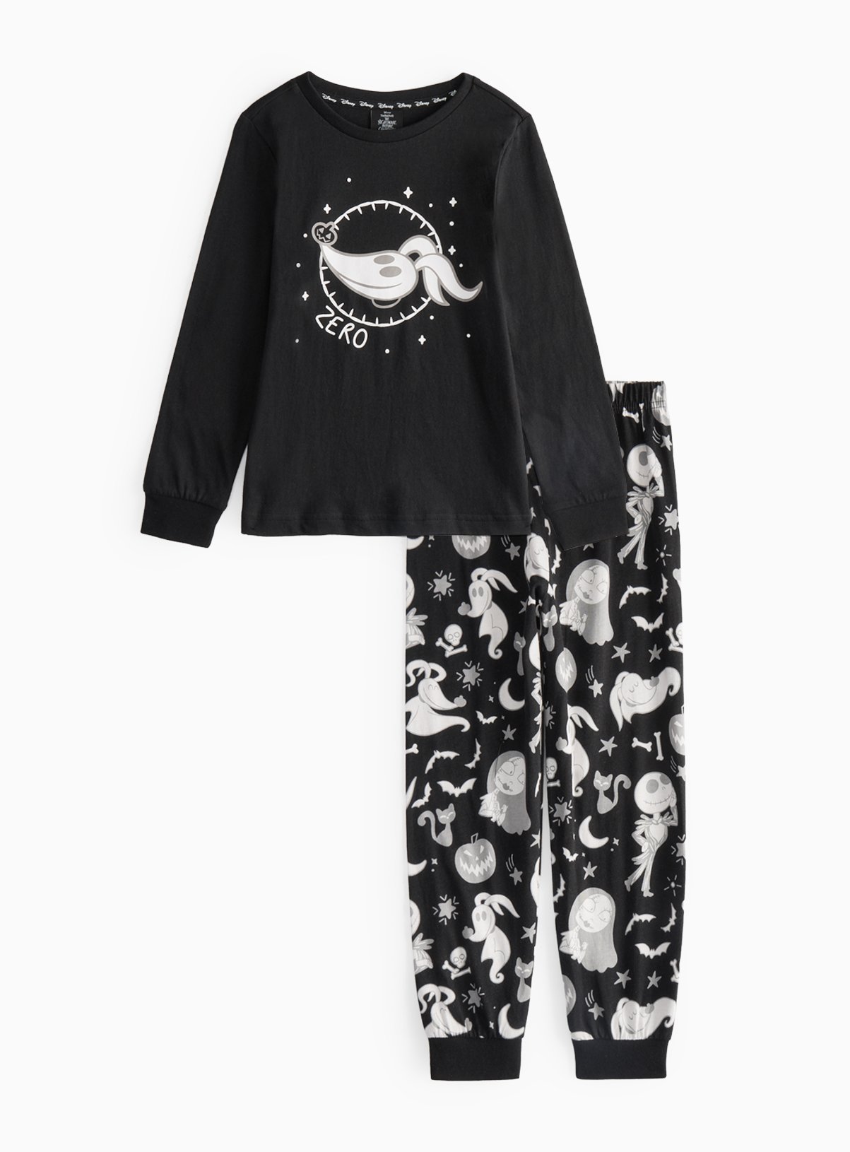 Black Black Matching Family Kids' Halloween The Nightmare Before Christmas Pyjamas (3-4 Years) - Disney by Sainsbury's