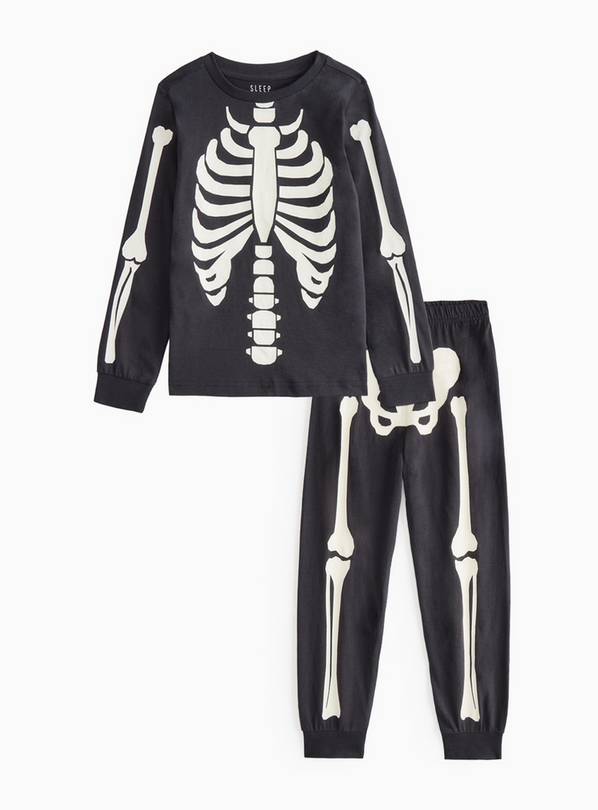Halloween Skeleton Printed Jersey Pyjamas 3-4 years