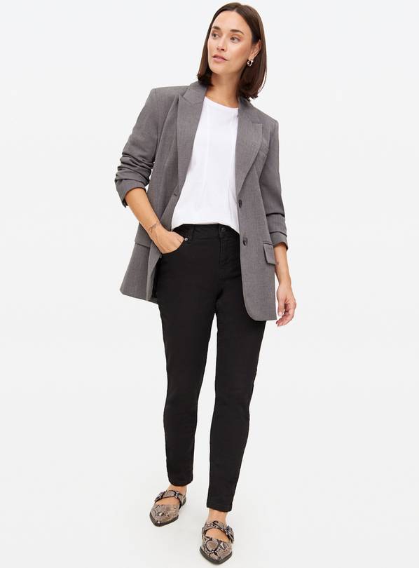 Black Washed Slim Fit Denim Jeans 10S