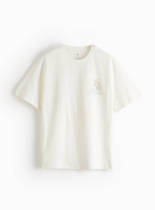 Cream Graphic Paradise Relaxed T-Shirt S