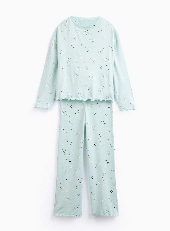 Foil Print Roll Top Snit Pyjama Set 11-12 years