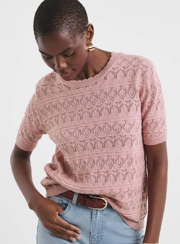 Buy JD WILLIAMS Crochet Short Sleeve Jumper 12-14 Jumpers Tu