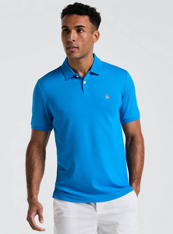 ORIGINAL PENGUIN Sticker Pete Pique Polo Blue M