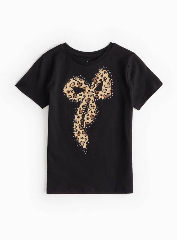 Diamante Bow T-Shirt 5 years