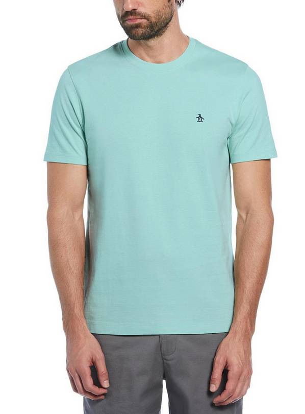 ORIGINAL PENGUIN Pin Point Embroidered Pete T Shirt Blue S