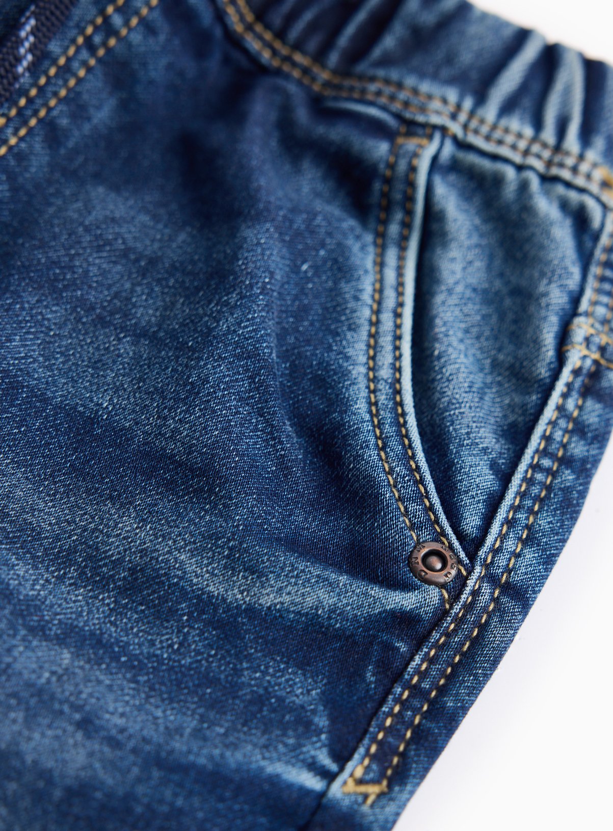 Blue Washed Denim Loopback Jeans 4-5 years - Image 4 thumbnail